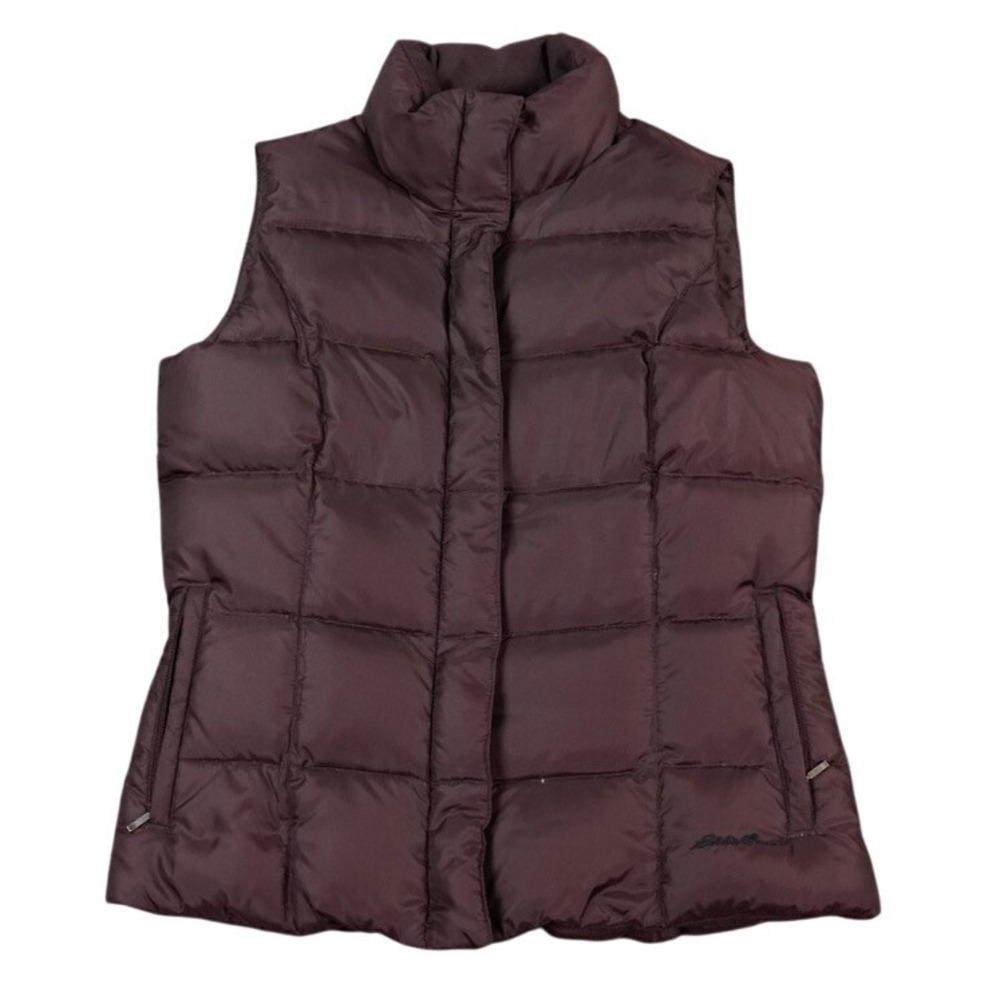 Eddie Bauer Women's Down Puffer Vest Small Plum Casual Outdoor Lightweight